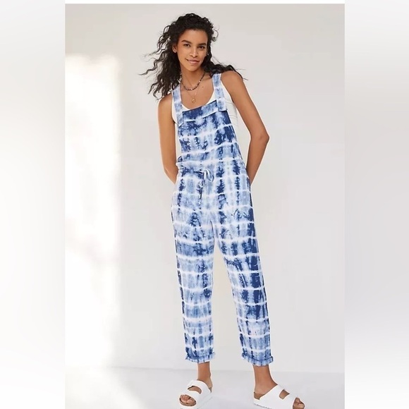 Anthropologie - CLOTH & STONE ASTA TIE DYE OVERALLS Medium NEW! - Picture 1 of 10